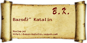 Bazsó Katalin névjegykártya